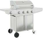 vidaXL Gasgrill mit 5 Flammen Silbern Edelstahl 367591