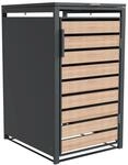 Westmann M&uuml;lltonnenbox Lacina 1 x 240, Anthrazit/Holzoptik 80 x 68 x 116 cm