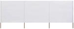 vidaXL 3 Teiliges Windschutzgewebe 400 x 80 cm Sandwei&szlig; 47140