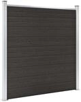 vidaXL Zaunelement WPC 180x186 cm Schwarz 148972