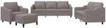 vidaXL 4-Tlg Sofagarnitur mit Kissen Taupe Stoff 3201785
