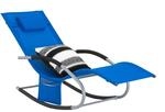 SoBuy Schaukelliege mit Tasche aus Metall und Kunstfasergewebe Kleinblau OGS28-KB
