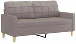 vidaXL 2-Sitzer-Sofa Taupe 140 cm Stoff 359098