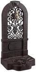 Relaxdays Standbrunnen Aluminium Dunkelbraun Gold 74 cm x 35,5 cm x 30 cm