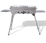 Grillpeter Mangal Khan Edelstahl Schaschlik Grill mit Grillrost