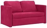 vidaXL Bodensofa mit Schlaffunktion Weinrot 122x204x55 cm Samt 353960