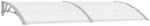 vidaXL T&uuml;rvordach Grau und Transparent 240x75 cm PC 144821