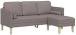 vidaXL Sofa Set mit Kissen Taupe Polyester 42001918