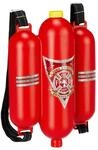 Relaxdays Feuerwehr Wasserspritze Kunststoff Rot Gelb 2 Spr&uuml;hfunktionen 30 cm x 20