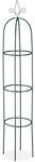 Relaxdays Rankobelisk 2er Set Eisen Gr&uuml;n Pulverbeschichtet 200 cm x &oslash; 41 cm