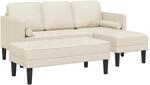 vidaXL Sofa Set mit Kissen 2 Stk Leinen Polyester 3329263