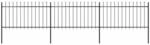 vidaXL Gartenzaun mit Speerspitze Stahl 537 x 100 cm Schwarz 277613