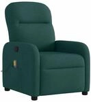 vidaXL Massagesessel Dunkelgr&uuml;n Stoff 4015538