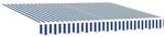 vidaXL Markisenersatzstoff Blau und Wei&szlig; 3,5 x 2 m Polyester 42000374