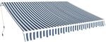 vidaXL Gelenkarmmarkise 350 cm Blau/Wei&szlig; 275564