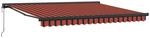 vidaXL Einziehbare Markise Rot und schwarz 350 x 250 cm Stoff 3330230