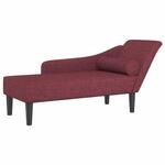 vidaXL Chaiselongue mit Kissen Weinrot Stoff 4007599