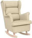 vidaXL Schaukelsessel Creme 74x90x102 cm Stoff 4016926