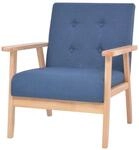 vidaXL Sessel Blau Stoff Modell 2