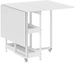 HOMCOM Esstisch Spanplatte Metall 133,4L x 80B x 75H cm Wei&szlig;