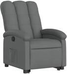 vidaXL Relaxsessel mit Aufstehhilfe Dunkelgrau Stoff Modell 6