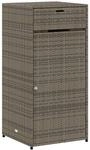 vidaXL Gartenschrank Grau 55x55x111 cm Poly Rattan