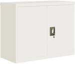 vidaXL Aktenschrank Wei&szlig; 90x40x70 cm Stahl