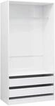 vidaXL Kleiderschrank Hochglanz-Wei&szlig; 100x50x200 cm Holzwerkstoff