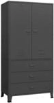vidaXL Industrial Kleiderschrank Anthrazit 90x50x180 cm Metall