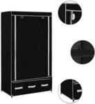 vidaXL Kleiderschrank Schwarz 87 x 49 x 159 cm Stoff