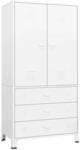 vidaXL Industrial Kleiderschrank Wei&szlig; 90x50x180 cm Metall