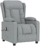 vidaXL Massagesessel Hellgrau Stoff Modell 19