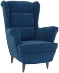vidaXL Sessel Blau Samt Modell 3