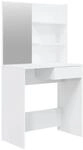 vidaXL Schminktisch mit Spiegel Hochglanz-Wei&szlig; 74,5x40x141 cm