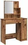 vidaXL Schminktisch mit Spiegel Altholz-Optik 86,5x35x136 cm 857009