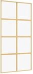 vidaXL Schiebet&uuml;r Golden 102,5x205 cm ESG-Klarglas und Aluminium 155186