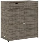 vidaXL Gartenschrank Grau 105x55x113 cm Poly Rattan