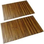 vidaXL 2 Stk Akazienholz Badematte 80 x 50 cm