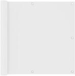 vidaXL Balkon-Sichtschutz Wei&szlig; 90x400 cm Oxford-Gewebe 134893
