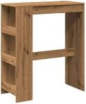 vidaXL Bartisch mit Regal Artisan-Eiche 90x40x103,5 cm Holzwerkstoff 854381