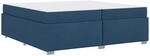 vidaXL Bettrahmen mit Matratze Blau 200 x 200 cm Stoff 3399214