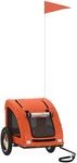 vidaXL Fahrradanh&auml;nger f&uuml;r Hunde Orange Oxford-Gewebe und Eisen 93949