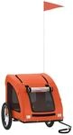 vidaXL Fahrradanh&auml;nger f&uuml;r Hunde Orange Oxford-Gewebe und Eisen 93956