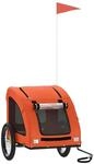 vidaXL Fahrradanh&auml;nger f&uuml;r Hunde Orange Oxford-Gewebe und Eisen 93963