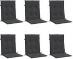 vidaXL Gartenstuhlauflagen f&uuml;r Niedriglehner 6 Stk Schwarz 100x50x3cm 314138