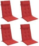 vidaXL Hochlehner-Auflagen 4 Stk Rot Oxford-Gewebe 361893