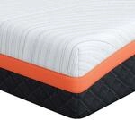 vidaXL Matratze Wei&szlig; und Schwarz 140 x 190 cm Jacquard-Stoff 4106353