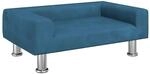vidaXL Hundebett Blau 70x45x26,5 cm Samt 171918