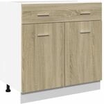 vidaXL Schubunterschrank Sonoma-Eiche 80x46x81,5 cm Holzwerkstoff