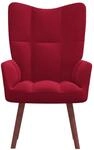 vidaXL Relaxsessel Wei&szlig;rot Samt Modell 8